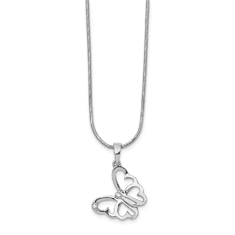 Unmissable Jewelry Discounts – Elevate Your Look For Less Diamond Butterfly Necklace in Rhodium Plated Silver, 18-20 Inch Unmissable Jewelry Discounts – Elevate Your Look For Less Diamond Butterfly Necklace in Rhodium Plated Silver, 18-20 Inch