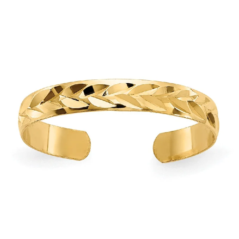 Jewelry Sale Bonanza – Grab Your Sparkle Now Diamond-Cut 2mm Toe Ring in 14 Karat Gold Jewelry Sale Bonanza – Grab Your Sparkle Now Diamond-Cut 2mm Toe Ring in 14 Karat Gold