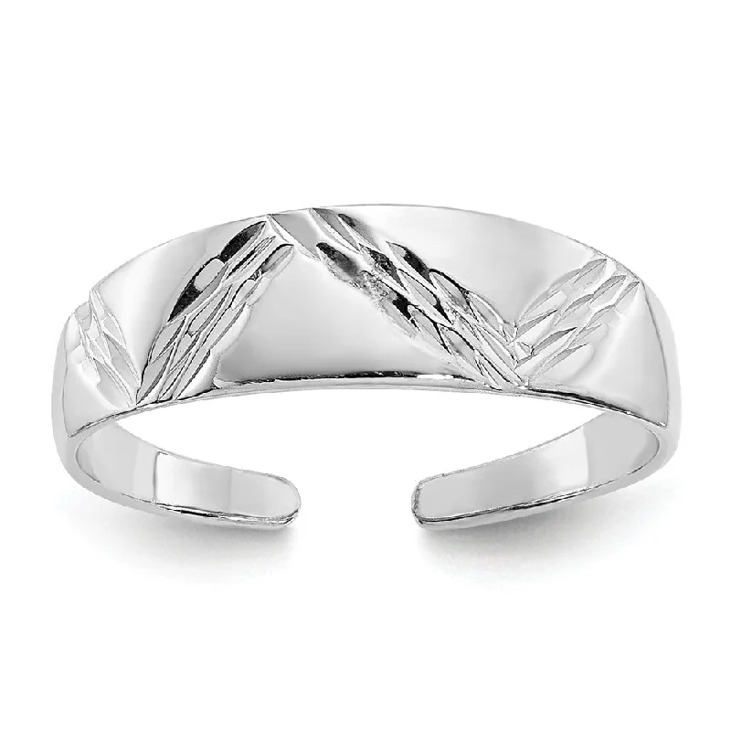 Save On Luxury Jewelry Pieces – Limited-Time Offers Diamond-Cut Toe Ring in 14 Karat White Gold Save On Luxury Jewelry Pieces – Limited-Time Offers Diamond-Cut Toe Ring in 14 Karat White Gold