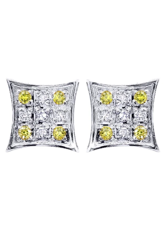Limited-Time Offer On Elegant Jewelry Pieces Diamond Earrings For Men | 0.22 Carats 14K White Gold