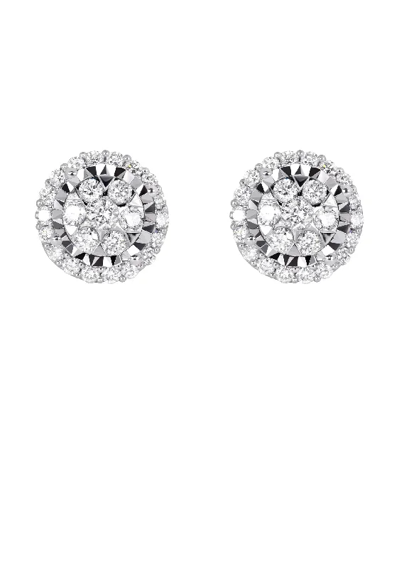 Holiday Jewelry Sale – Perfect Gifts At Great Prices Mens Stud Diamond Earrings | 0.85 Carats 14K White Gold