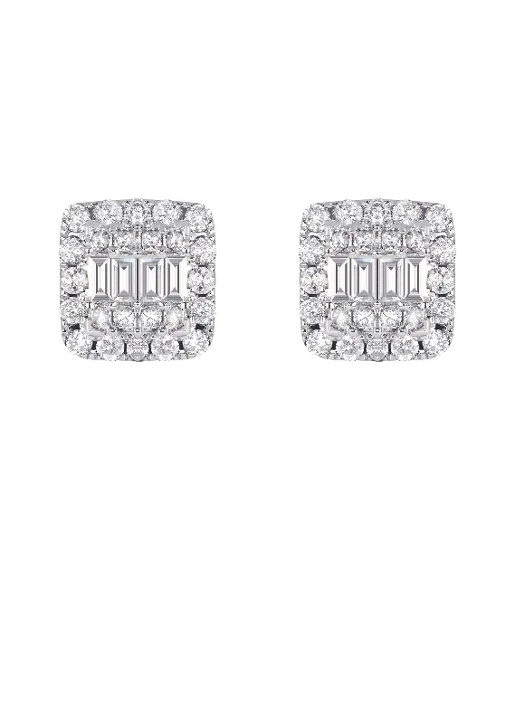 Buy More, Save More On Stunning Jewelry Pieces Mens Stud Diamond Earrings | 1.3 Carats 14K White Gold