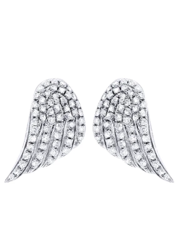 Bestselling Jewelry At Special Promotional Rates Angel Diamond Earrings For Men | 14K White Gold | 0.89 Carats Bestselling Jewelry At Special Promotional Rates Angel Diamond Earrings For Men | 14K White Gold | 0.89 Carats
