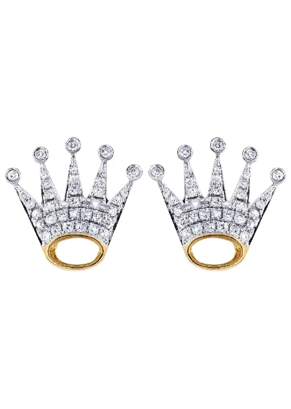 Limited-Time Offer On Elegant Jewelry Pieces Diamond Earrings For Men | 14K Yellow Gold | 0.87 Carats Limited-Time Offer On Elegant Jewelry Pieces Diamond Earrings For Men | 14K Yellow Gold | 0.87 Carats