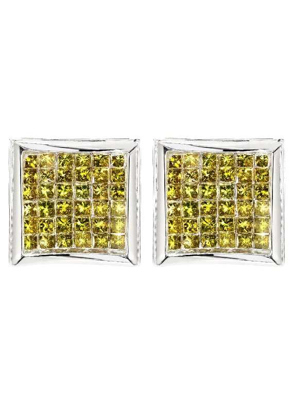 Shop Dazzling Jewelry At The Best Prices Diamond Earrings For Men | 2.39 Carats 14K White Gold