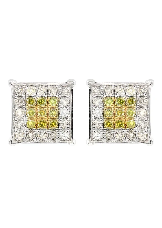 Exclusive Jewelry Sale – Shine For Less Diamond Earrings For Men | 0.65 Carats 14K White Gold Exclusive Jewelry Sale – Shine For Less Diamond Earrings For Men | 0.65 Carats 14K White Gold