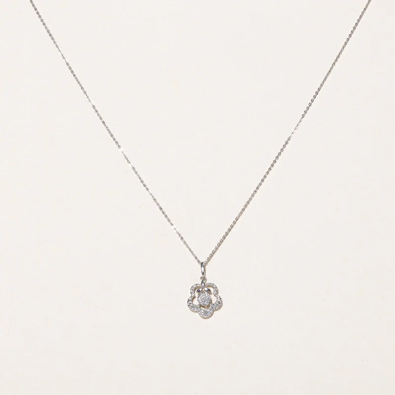 Handcrafted Beauty At Affordable Prices Diamond Flower Necklace | 0.14ctw | 16.5" | Handcrafted Beauty At Affordable Prices Diamond Flower Necklace | 0.14ctw | 16.5" |
