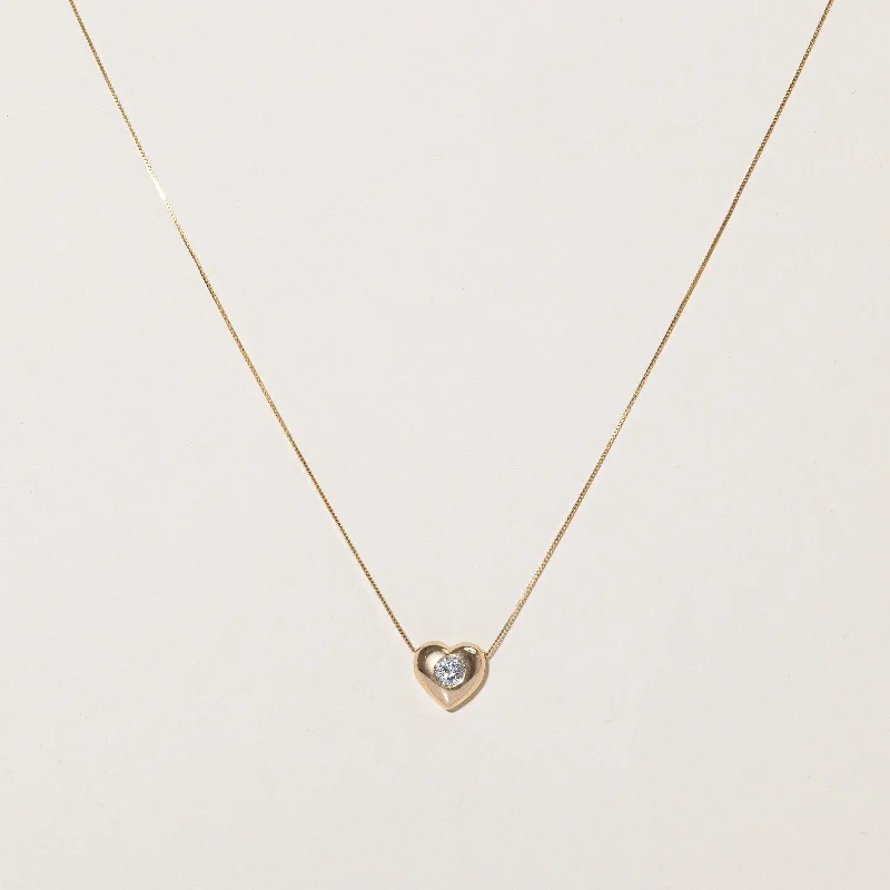 Diamond Heart Necklace | 0.29ct | 18" |