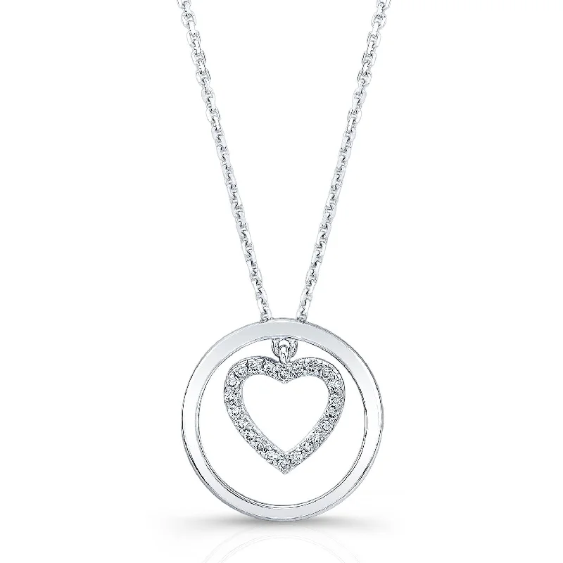 Limited-Stock Jewelry Sale – Shop Before It's Gone Diamond Heart Pendant In 14k White Gold Limited-Stock Jewelry Sale – Shop Before It's Gone Diamond Heart Pendant In 14k White Gold