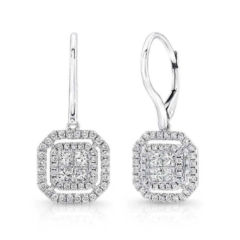 Once-A-Year Jewelry Deals – Shop Before They’Re Gone Diamond Invisible-set Princess Cut Halo Dangle Earrings With Pave Octagon Frame And Leverbacks Once-A-Year Jewelry Deals – Shop Before They’Re Gone Diamond Invisible-set Princess Cut Halo Dangle Earrings With Pave Octagon Frame And Leverbacks