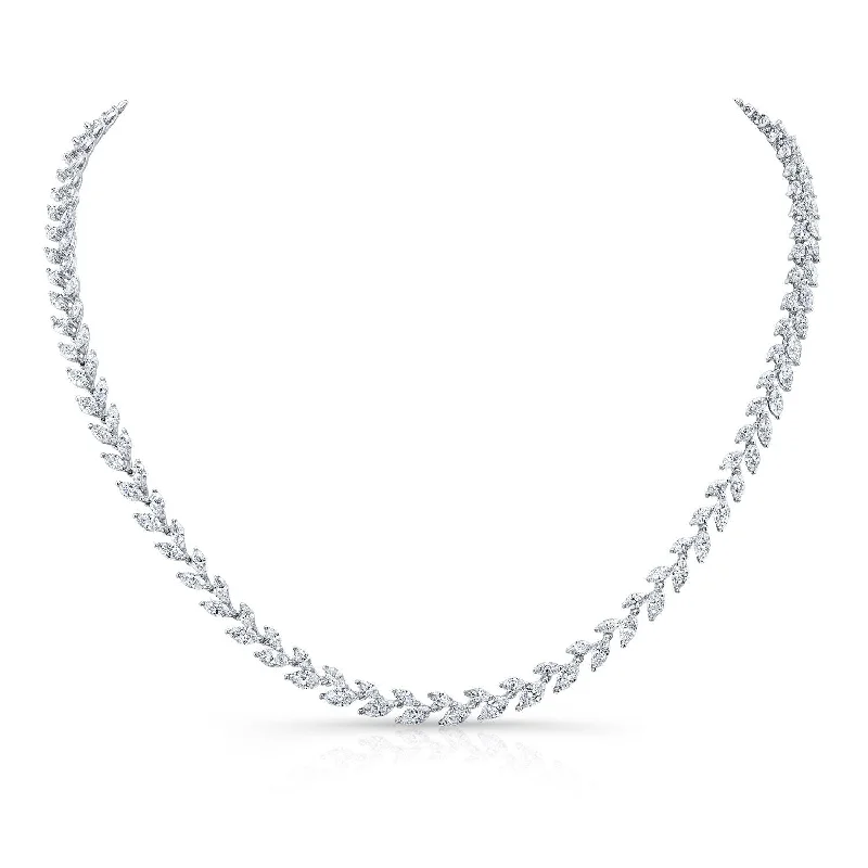 Adjustable Charm Bracelets For A Perfect Fit Diamond Laurel Leaf Necklace In 14k White Gold Adjustable Charm Bracelets For A Perfect Fit Diamond Laurel Leaf Necklace In 14k White Gold