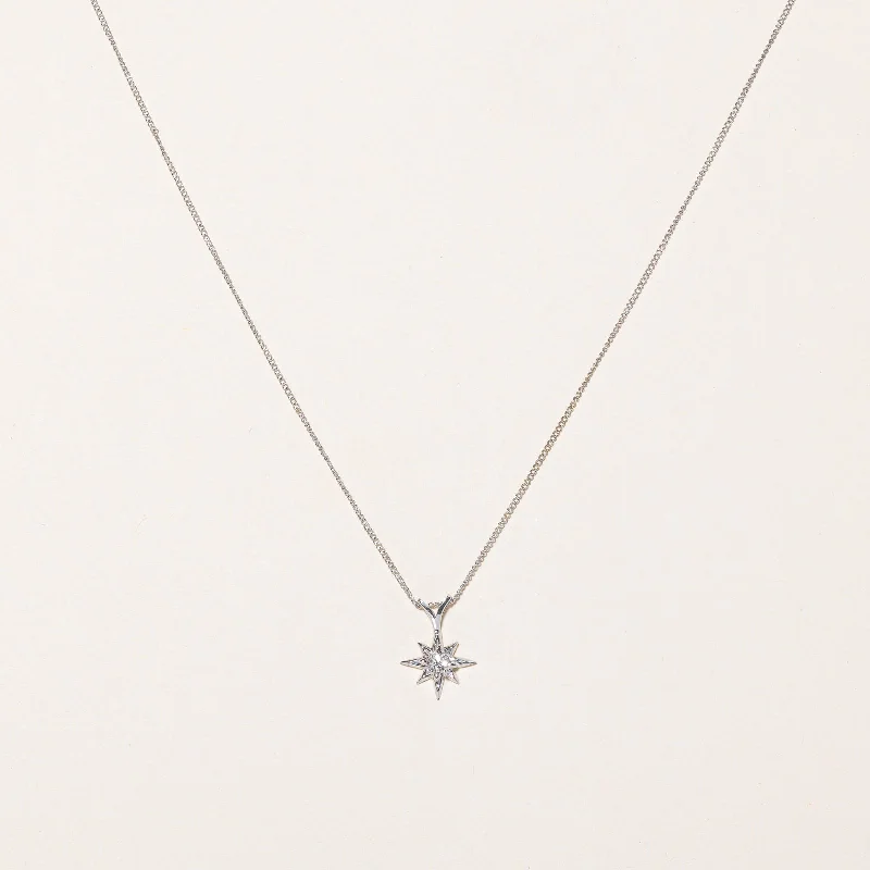 Diamond Star Necklace | 0.07ctw | 16" |