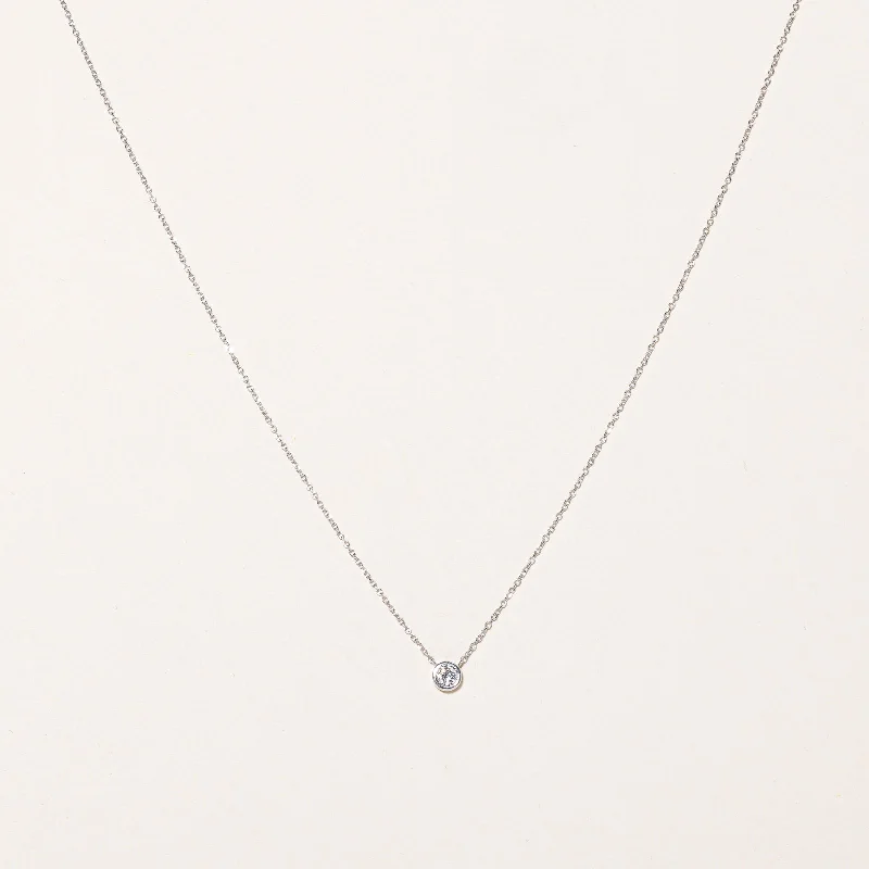 Bezel Set Diamond Necklace | 0.12ct | 18.5" |