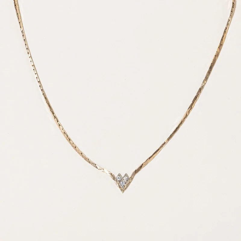 Diamond Heart Necklace | 0.16ctw | 16" |