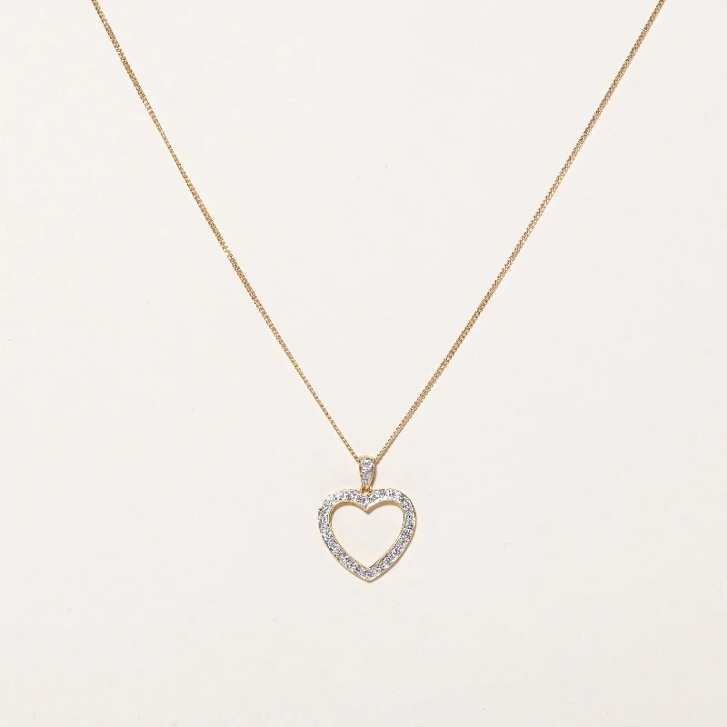 Diamond Heart Necklace | 0.17ctw | 18" |