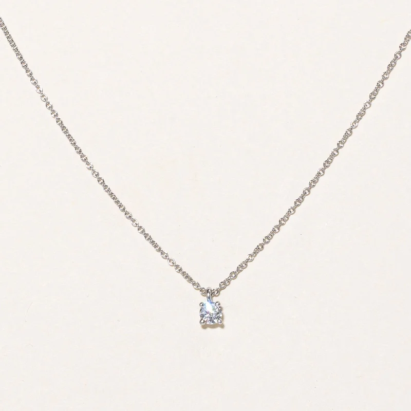 Solitaire Diamond Necklace | 0.18ct | 15.5" |