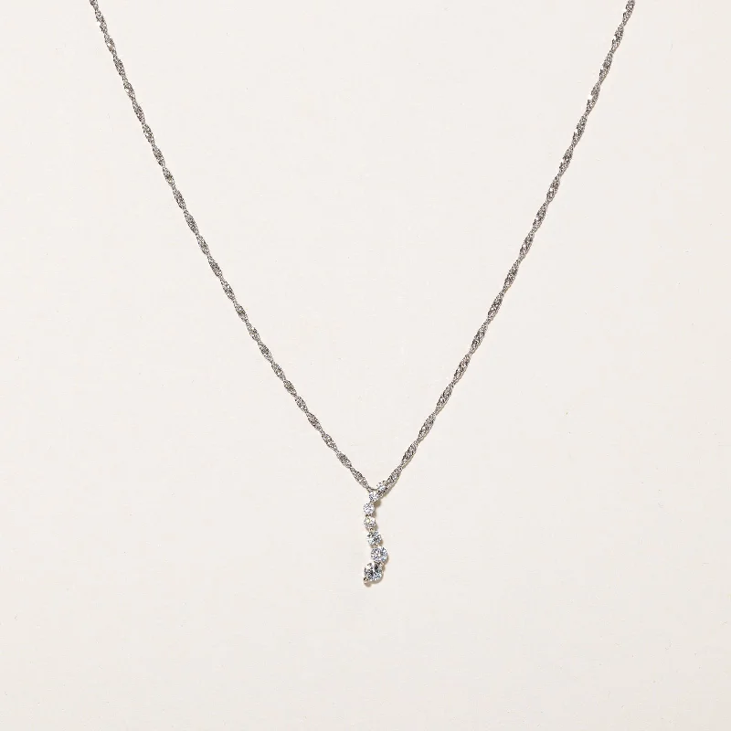 Diamond Drop Pendant & Necklace | 0.53ctw | 18" |