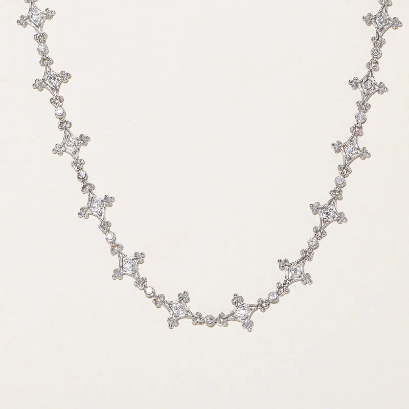 Unique Jewelry For Less – Shop The Sale Now Ornate Diamond Necklace | 1.20ctw | 17" | Unique Jewelry For Less – Shop The Sale Now Ornate Diamond Necklace | 1.20ctw | 17" |