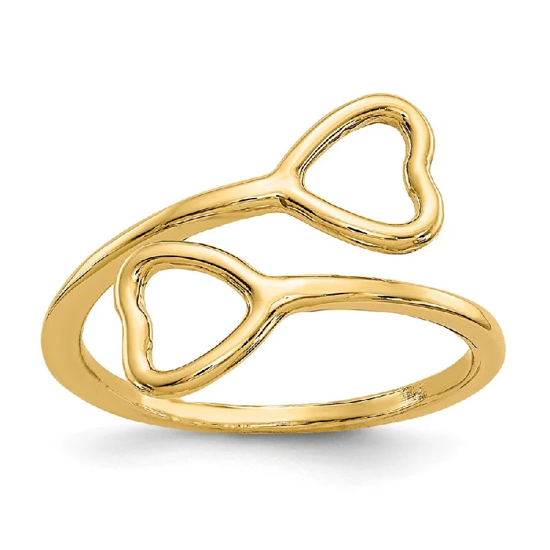 Affordable Luxury Jewelry For Every Occasion Double Heart Toe Ring in 14 Karat Gold Affordable Luxury Jewelry For Every Occasion Double Heart Toe Ring in 14 Karat Gold