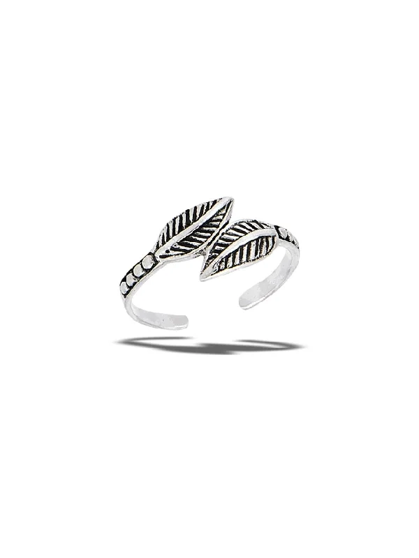 Timeless Elegance At Unbelievable Discounts Double Leaves Toe Ring