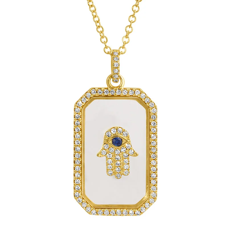 Jewelry Deals That Outshine The Rest DREW RECTANGLE HAMSA PENDANT NECKLACE