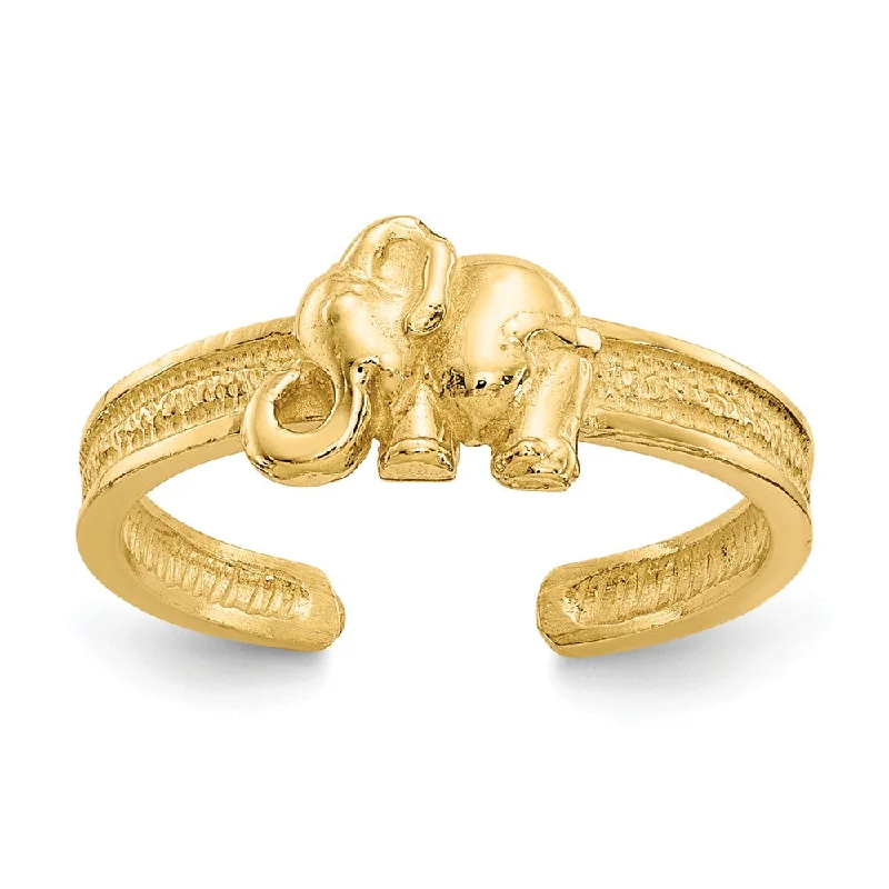 Discounted Jewelry For A Glamorous Look Elephant Toe Ring in 14 Karat Gold