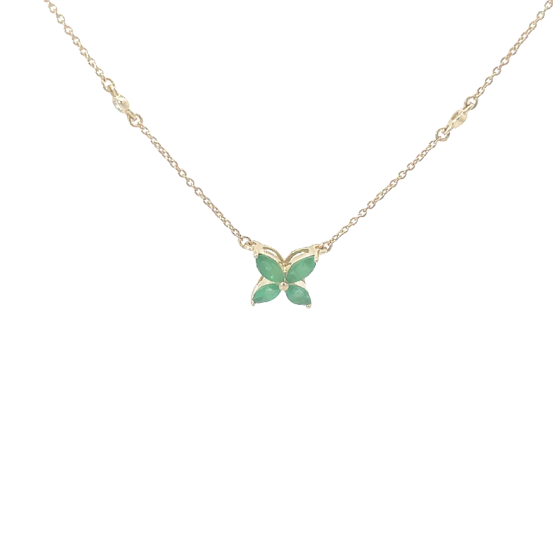 Big Savings On Your Favorite Jewelry Pieces Emerald Diamond Station Necklace