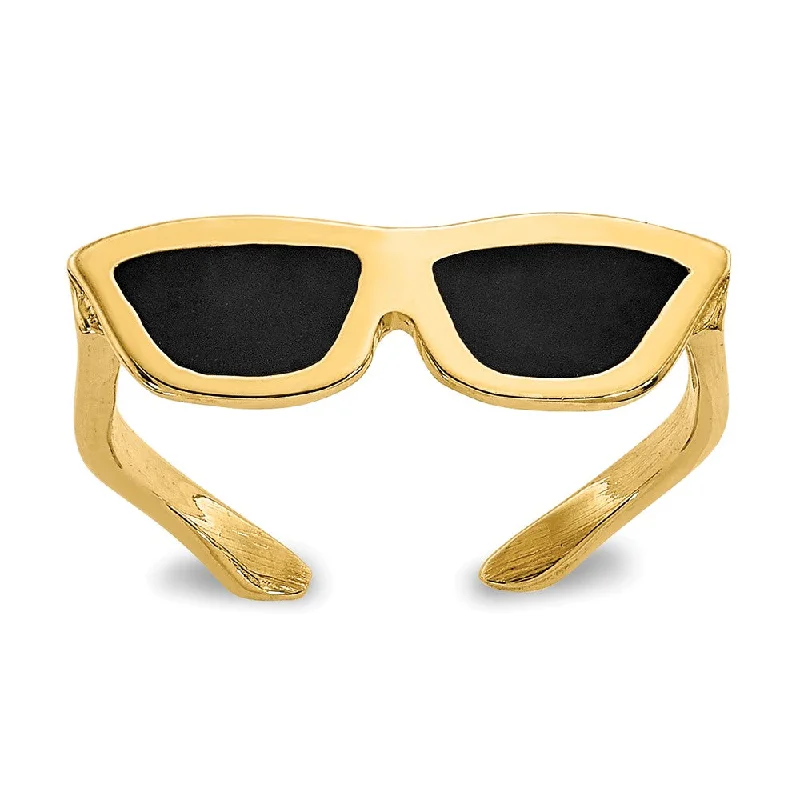 Elegant Necklaces And Bracelets At Limited-Time Offers Enameled Sunglasses Toe Ring in 14 Karat Gold Elegant Necklaces And Bracelets At Limited-Time Offers Enameled Sunglasses Toe Ring in 14 Karat Gold