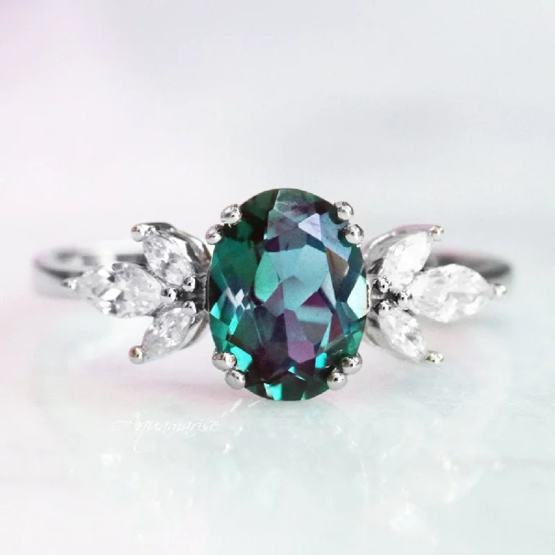 Your Dream Jewelry At Dream Prices Eva Teal Alexandrite Ring- Sterling Silver