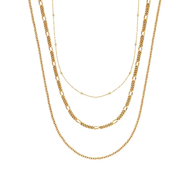 Fine Chain Layered Set (Gold)