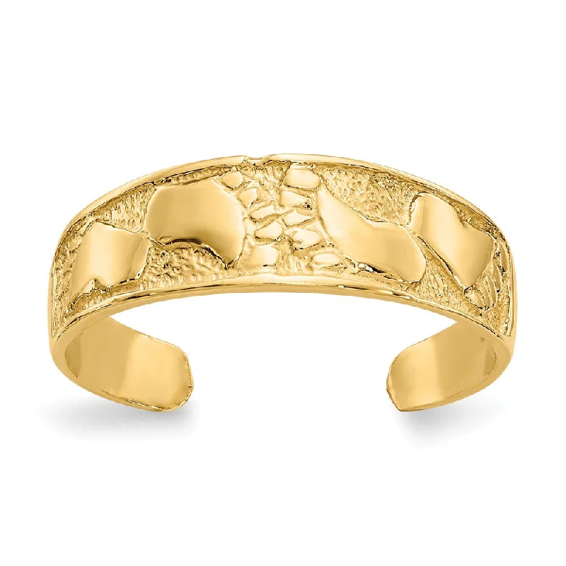 The Perfect Accessory For Less – Jewelry Sale Live Footprints Toe Ring in 14 Karat Gold
