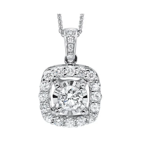 Clearance Sale On High-End Jewelry Collections 14KT WHITE GOLD DIAMOND (1/10 CTW) PENDANT Clearance Sale On High-End Jewelry Collections 14KT WHITE GOLD DIAMOND (1/10 CTW) PENDANT