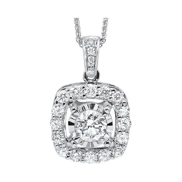 Romantic Heart-Shaped Jewelry For Special Gifts 14KT WHITE GOLD DIAMOND (1/2CTW) PENDANT Romantic Heart-Shaped Jewelry For Special Gifts 14KT WHITE GOLD DIAMOND (1/2CTW) PENDANT