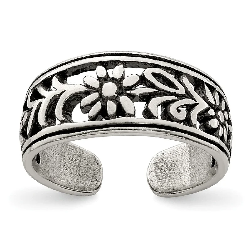 Exclusive Jewelry Bundles At Discounted Rates Framed Flower Toe Ring in Sterling Silver Exclusive Jewelry Bundles At Discounted Rates Framed Flower Toe Ring in Sterling Silver
