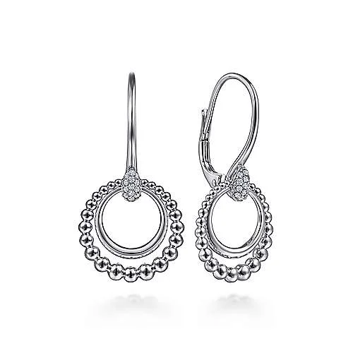 Affordable Luxury Jewelry For Every Occasion Gabriel & Co., Sterling Silver White Sapphire Drop Earrings