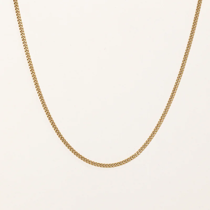 Classic And Modern Jewelry Styles On Sale Gold Curb Link Chain | 24" |