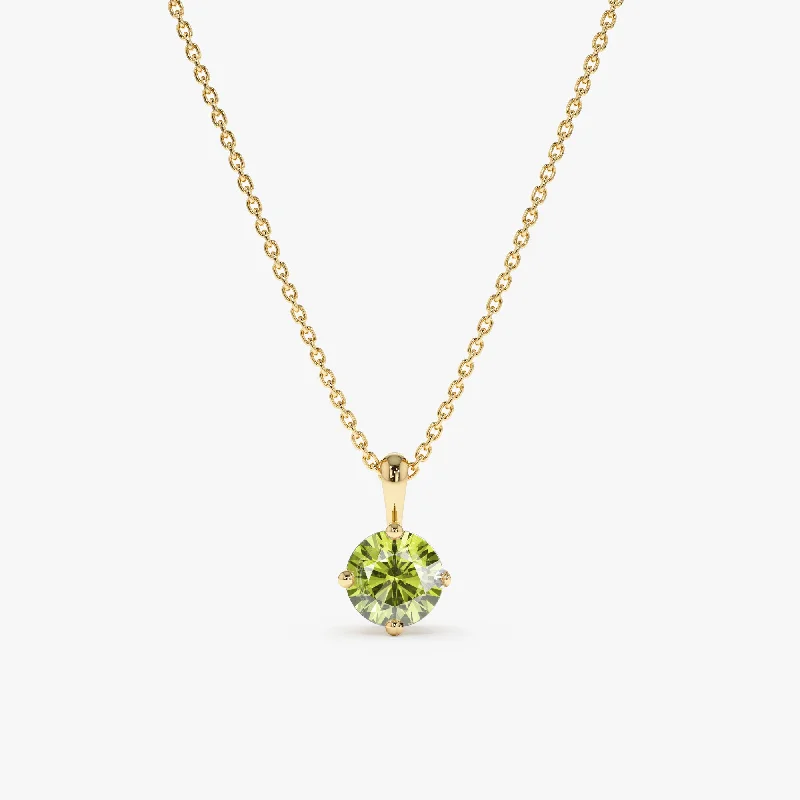 Elegant Rose Gold Jewelry For A Stylish Touch Gold Peridot Necklace, Anaya