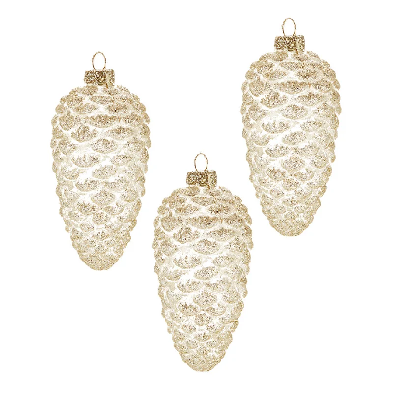 Pinecone Ornaments, Set of 3