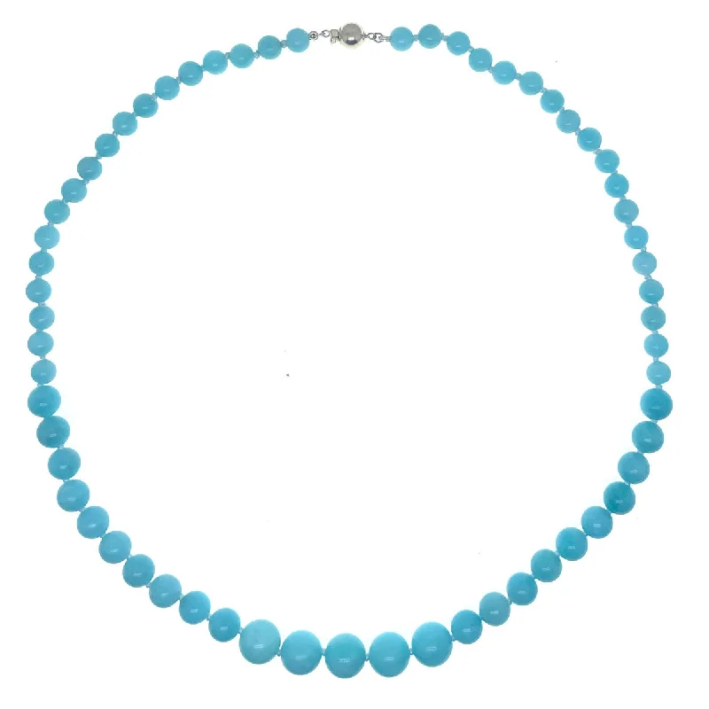 Graduated Round Beaded Amazonite Necklace