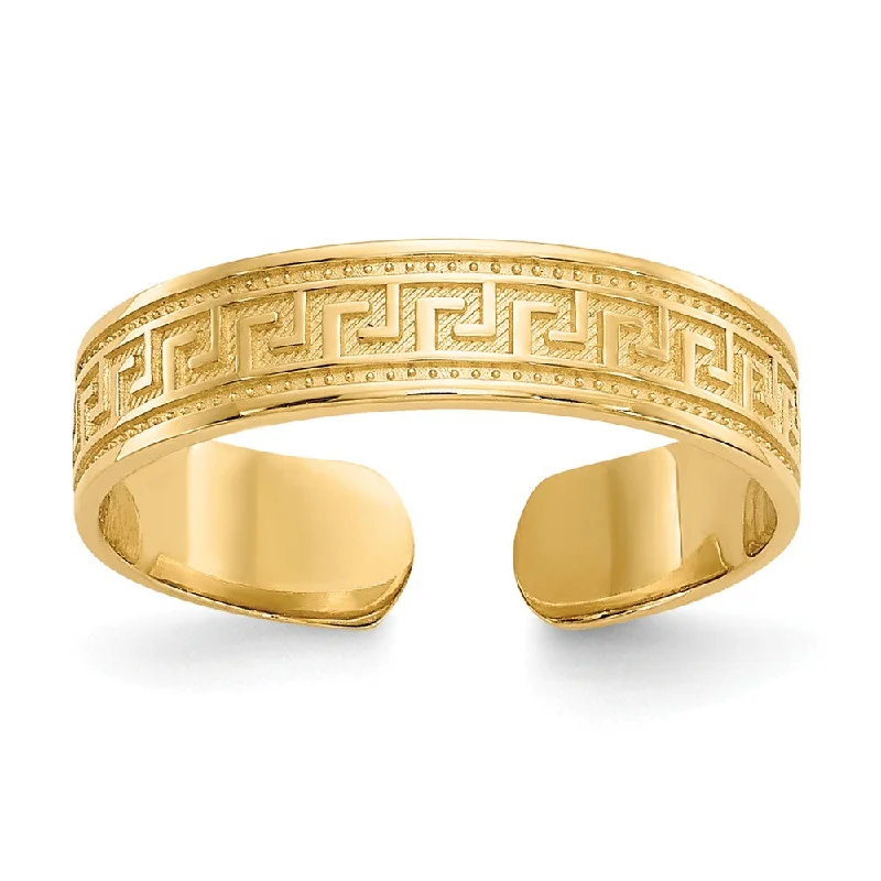 Once-A-Year Jewelry Deals – Shop Before They’Re Gone Greek Key Toe Ring in 14K Yellow Gold Once-A-Year Jewelry Deals – Shop Before They’Re Gone Greek Key Toe Ring in 14K Yellow Gold