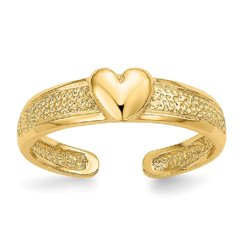 Shop Trending Jewelry With Exclusive Savings Heart Toe Ring in 14 Karat Gold