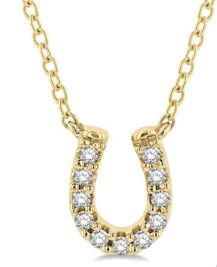 Affordable Glamour – Premium Jewelry For Less Horseshoe Petite Diamond Necklace