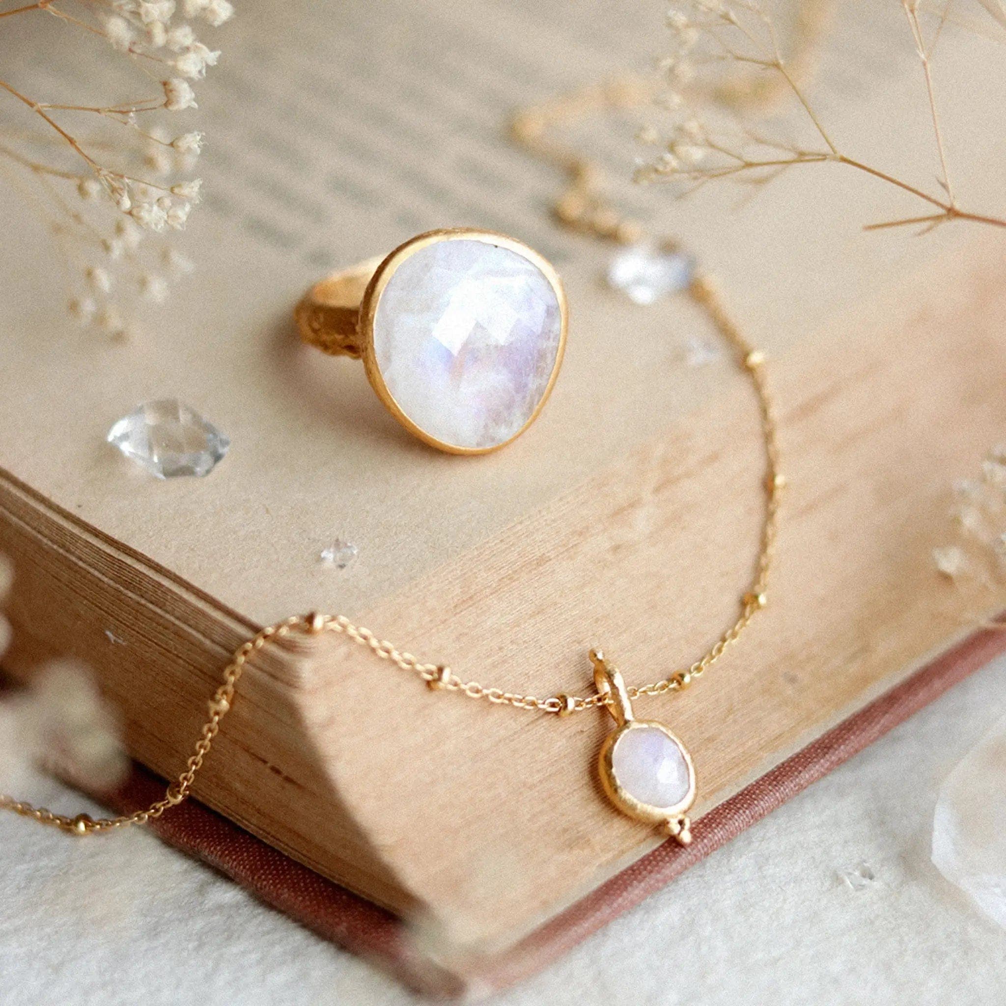 Limited-Stock Jewelry Sale – Once It's Gone, It's Gone Intuitive Wisdom Necklace & From Darkness To Light Moonstone • Ring Limited-Stock Jewelry Sale – Once It's Gone, It's Gone Intuitive Wisdom Necklace & From Darkness To Light Moonstone • Ring