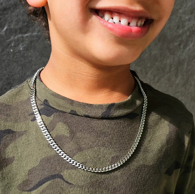 Limited-Stock Jewelry Sale – Once It's Gone, It's Gone Kids' Silver Cuban Link Necklace Limited-Stock Jewelry Sale – Once It's Gone, It's Gone Kids' Silver Cuban Link Necklace