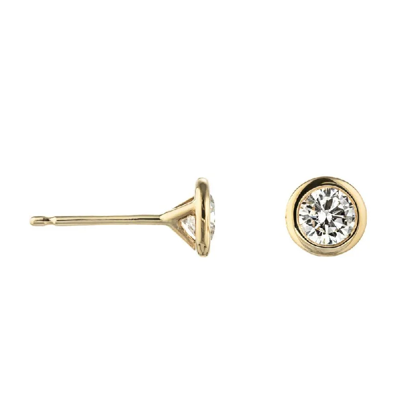 Upgrade Your Jewelry Collection For Less Lab Grown Diamond Bezel Stud Earrings