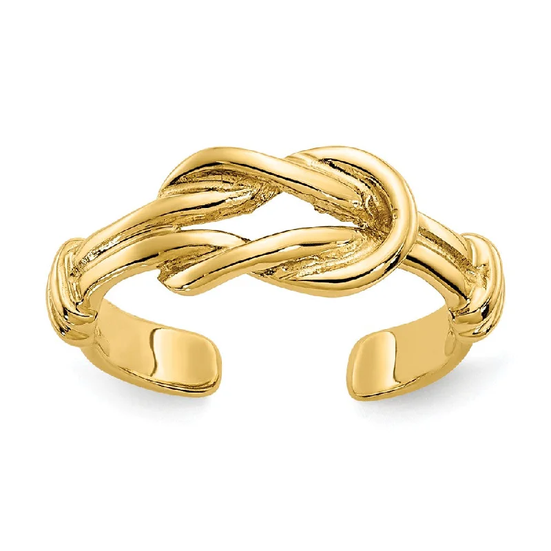 Shop Modern Jewelry Collections With Exclusive Discounts Love Knot Toe Ring in 14 Karat Gold Shop Modern Jewelry Collections With Exclusive Discounts Love Knot Toe Ring in 14 Karat Gold