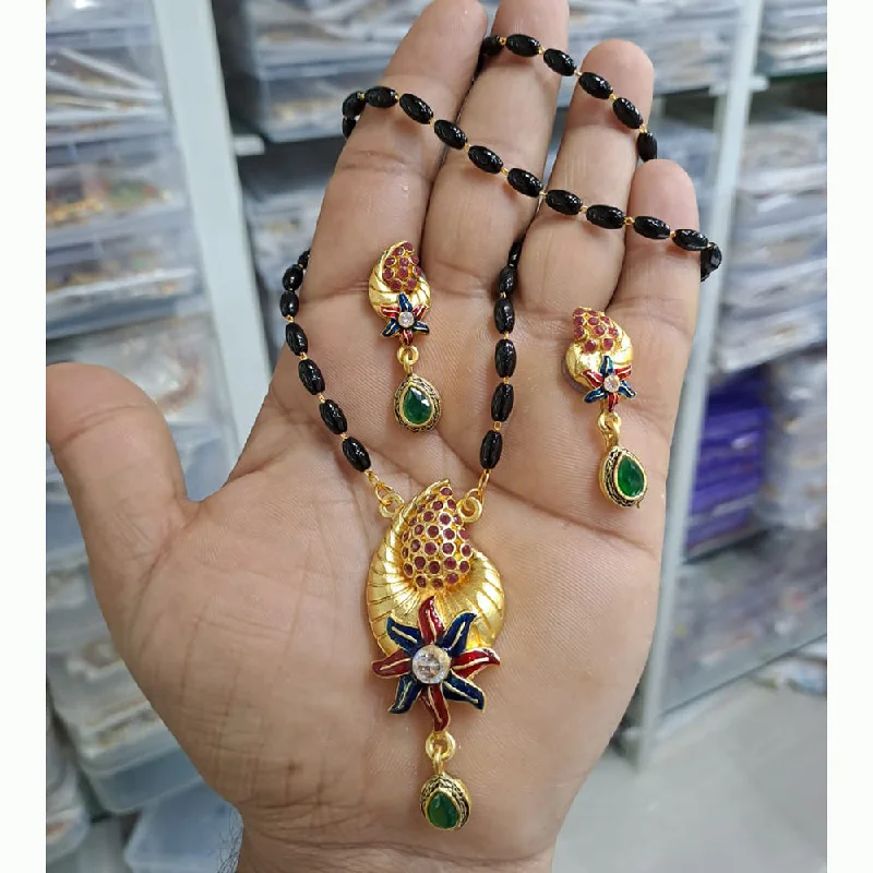Jewelry Clearance Event – Last Chance For Stunning Deals Manisha Jewellery Gold Plated Pota Stone Mangalsutra