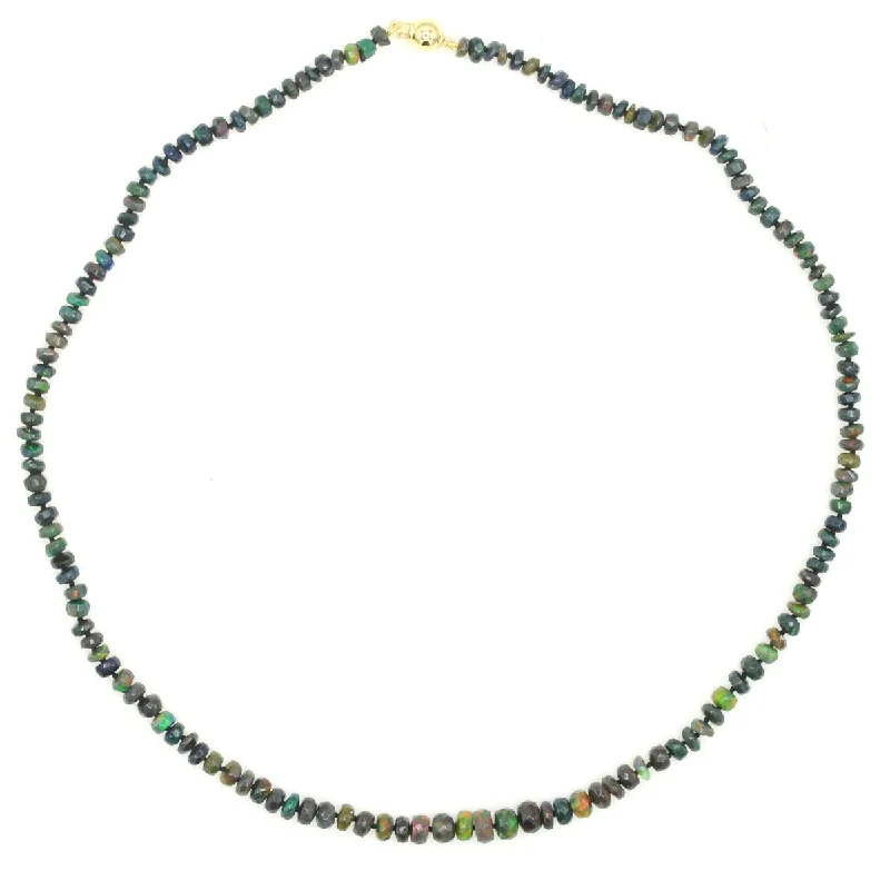 Exclusive Jewelry Offers – Sparkle For Less Beaded Mini Ethiopian Opal Necklace - Black with Rainbow Flashes Exclusive Jewelry Offers – Sparkle For Less Beaded Mini Ethiopian Opal Necklace - Black with Rainbow Flashes