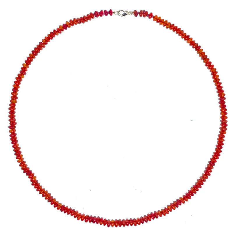 Beaded Mini Carnelian Necklace