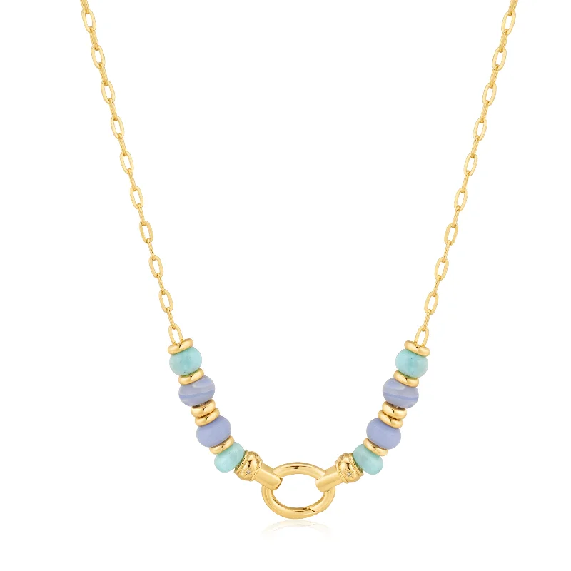 Get The Best Deals On Timeless Jewelry Pieces Gold Amazonite and Agate Charm Connector Necklace Get The Best Deals On Timeless Jewelry Pieces Gold Amazonite and Agate Charm Connector Necklace